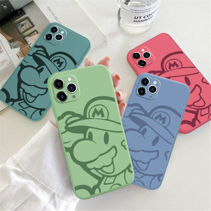 เคส-ggk-สำหรับ-oppo-reno10-pro-5g-เคสโทรศัพท์ลายการ์ตูน-super-mario-พี่น้องปลอกซิลิโคนของเหลวทรงสี่เหลี่ยมดั้งเดิมคลุมทั้งหมดเคสป้องกันทนแรงกระแทกกล้อง