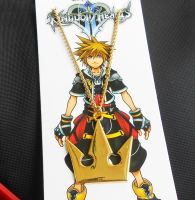 ราชอาณาจักรสร้อยคอหัวใจโซระ Roxas พวงกุญแจอาวุธ,พวงกุญแจ KingdomKey อะนิเมะอุปกรณ์ต่อพ่วงโลหะของเล่นสำหรับเด็กผู้ชายของขวัญ