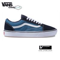 VANS OLD SKOOL NAVY WHITE COMFYCUSH SNEAKERS น้ำหนักเบา สินค้ามีประกันแท้