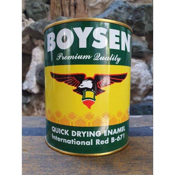 Boysen B-671 Quick Dry Enamel International Red (1liter) | Lazada PH