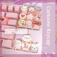 Individuality PBT Cute Cat Kawaii Keycap Pink Anime Cartoon Custom DIY Key Cap Cherry Mx Switch Mechanical Gaming Keyboard Caps