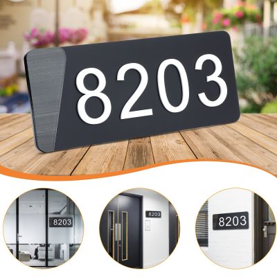 BILEEDA House Numbers For Outside Custom Arcylic Address Plaque Number Stickers Plate For Home Apartments Business Office Hotel Wall Stickers Decals