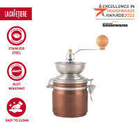 La Cafetiere Copper Traditional Coffee Grinder with Manual Assembly Consistency Grind Stainless Steel , Sleek Hand Coffee Bean Burr Mill Great for French Press, Turkish, Espresso