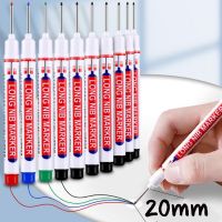 3/2/1pcs Long Tip Marker 20/30mm White Black Blue Green Red Carpentry Deep Mouth Ceramic Tile Pen Lengthen Oiliness Bathroom