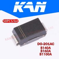 50PCS B140A B160A B1100A 1A SMA (DO-214AC) Patch Schottky ไดโอด