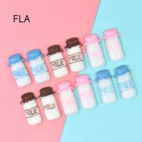 10pcs/bag Resin Baby Milk Bottle Cute Hair Accessories Mini Dollhouse Decor Simulation For Home Miniature Food Play Decoration