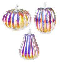 Light up Pumpkin Lighted Glass Pumpkin with Timer Colorful Fall Decor for Halloween Outdoor and Indoor Tabletop Decorating classical