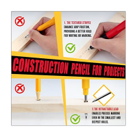 Carpenter Pencils Mechanical for Construction-Solid Mechanical Pencils,for Construction/Carpenters/Woodworking Architect