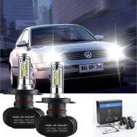 สำหรับแมลงปีกแข็ง VW 2012-2016 Passat 98-2000 9003 H4ไฟหน้ารถมอเตอร์ไซค์แบบ LED High Beam 6000K 2อุปกรณ์เสริมสำหรับ Pc