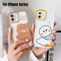 เคสTPUใส ใส่การ์ดการ์ตูน หมีน้อย ตุ๊กตาหิมะ น่ารักiPhone 14 13 12 11 Pro Max 12 Mini X XR XS Max 6 6s 7 8 Plus SE 2020