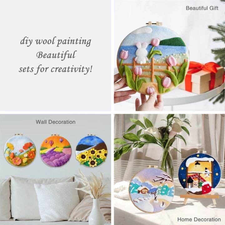 cc-20x20cm-diy-wool-painting-kits-with-frame-lake-needle-felt-picture