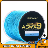 Angryfish สายเบ็ดตกปลา Agwx9สายที่แข็งแรงมากตกปลายาว500เมตรทนทานต่อการฉีกขาดสำหรับผู้ที่ชื่นชอบการตกปลา