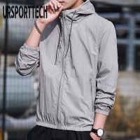 Summer Thin Jacket Men Boys Light Hoodies Sun Protection Clothing Windbreaker Hooded Streetwear Outdoor Sport Oversize Coats