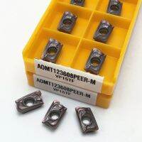 10pcs AOMT123608PEER M VP15TF คาร์ไบด์มิลลิ่งแทรกเครื่องตัดปลายแบบถอดเปลี่ยนได้เครื่องมือกัดเครื่องบิน AOMT123608