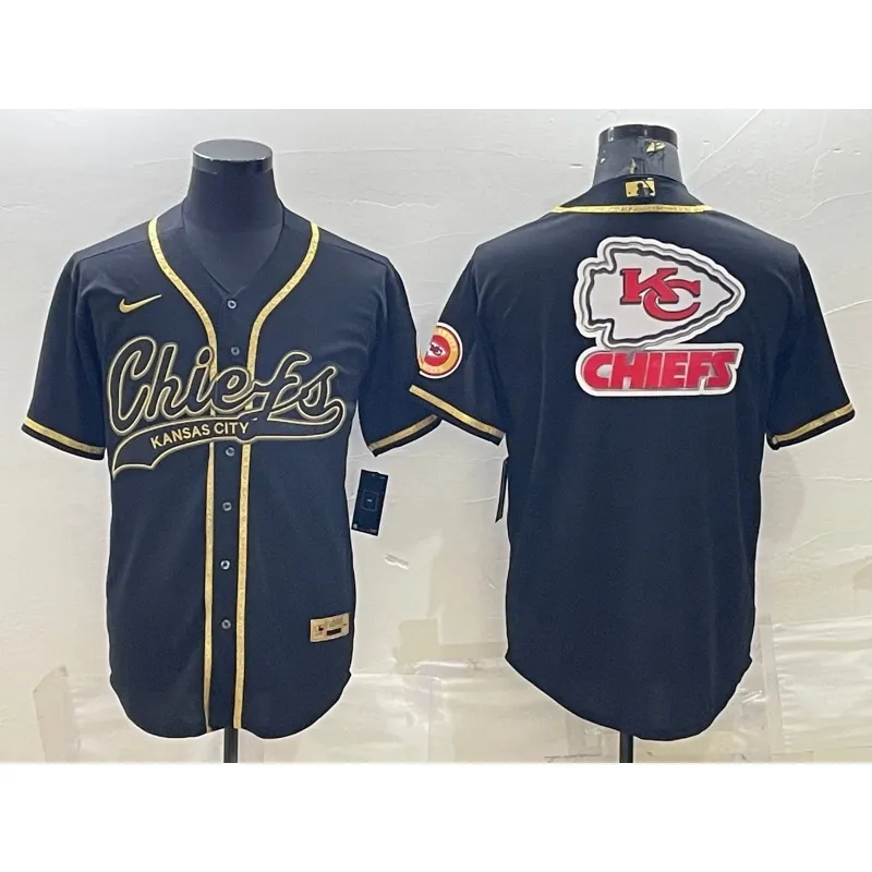 WESTSIDE STOREY VINTAGE  MIRAGE KC CHIEFS BASEBALL JERSEY PINSTRIPE W -  Westside Storey