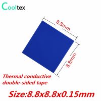 №✙ 100pcs 8.8x8.8x0.15mm Thermally Conductive Adhesive Transfer Double Sided Tapes For Heatsink Radiator Cooler Cooling LED