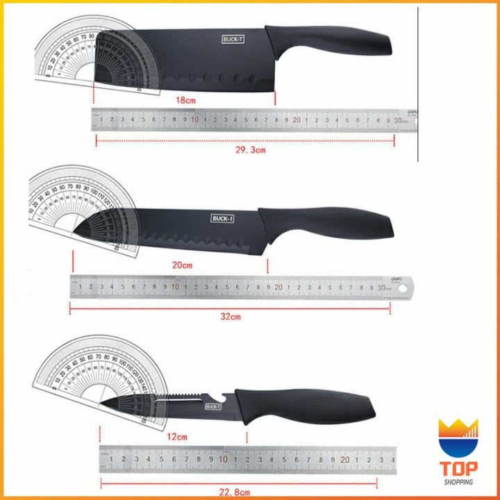 top-ชุดมีดทำครัว-ชุดมีด-5-ชิ้น-เหล็กสีดำเยอรมัน-มาพร้อมแม่พิมไข่-พร้อมจัดส่งในไทย