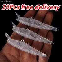 ∈ 10Pcs Minnow Fishing Bass Reservoir Pond Fishing Tackle 6.7Cm/3.3g Unpainted Bait Trolling Luya Wobbler Plastic Jig Bionic Lure