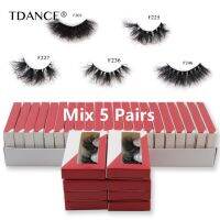 TDANCE ขายส่ง 25 มม. Mink Lashes 5/10/20/30/50/100 คู่ Lash Dramatic Fluffy ขนตายาวจำนวนมากยุ่งแต่งหน้าขนตา Cils