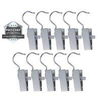 Pro Chef Kitchen Tools : PCKCLIPHOOK10M* ไม้เเขวนเสื้อ Hanger Clips Hooks 10 Boot Organizer