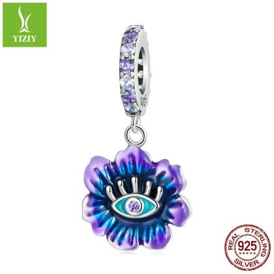 [COD] Ziyun devil flower diy bracelet pendant European and accessories s925 silver eye beads SCC2373