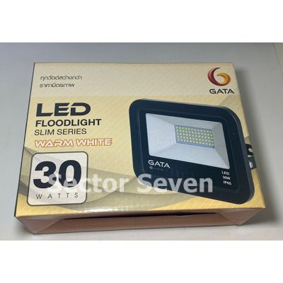 โคมไฟ ฟลัดไลท์ LED Flood light ขนาด 30W แบรนด์ GATA โปรเคลียร์ ล้างสต๊อก ใช้กับไฟบ้าน 220V