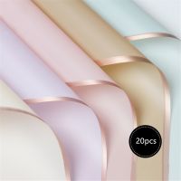 【YF】◘❡℗  20PCS/PACK Border Wrapping Paper Korean Half Transparent Wrap Florist Bouquet