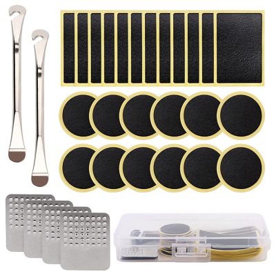 Bike Tire Repair Kit - Bike Tire Lever and Glueless Bike Tire Patches for Bike Tire Puncture Repair Tool