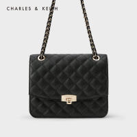 CHARLES and KEITH กระเป๋าสตรีฤดูใบไม้ร่วง CK2-70781538-2 ห่วงโซ่โลหะกระเป๋าเพชร