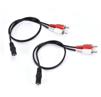 3.5Mm Stereo Audio Female Jack To 2 Rca Male Socket To Headphone Cable 3.5 มม.สเตอริโอหญิง 2RCA ชาย AUX สายสัญญาณเสียง 2 RCA Y Adapter สำหรับ DVD TV VCR หูฟังเครื่องขยายเสียงลำโพงแจ็ค