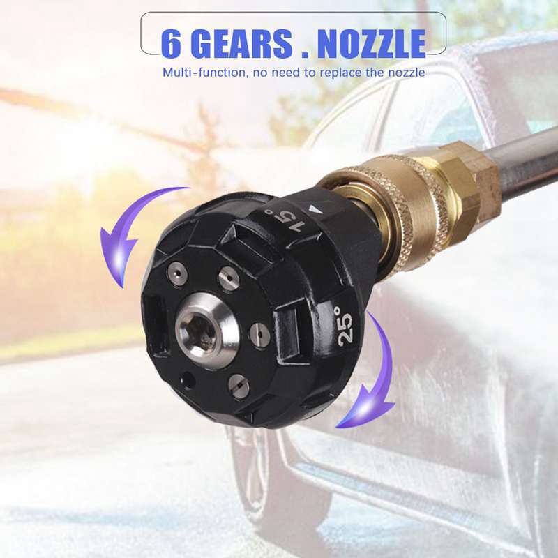 4000PSI 1/4" Quick Connect Pressure Washer Nozzle Variety Degrees 14 Rod 