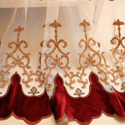 luxury Embroidered Blackout curtains for the Livingroom French Window curtain for the bedroom shading curtains Window treatment