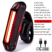 Bicycle Rear Light Bike Tail Light Bicycle Rear Light Bike Tail Light Cycling Taillight USB Rechargeable Warning Lamp Lights Reflectors