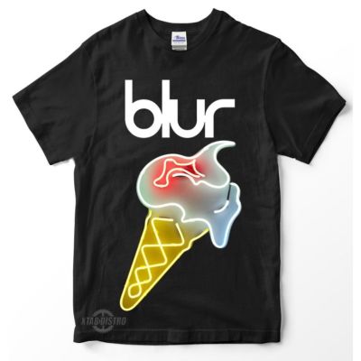 【จัดส่งเสื้อยืดในประเทศไทย】เสื้อยืด พิมพ์ลายไอศกรีม blur britpop หนังกลับ สําหรับผู้ชาย