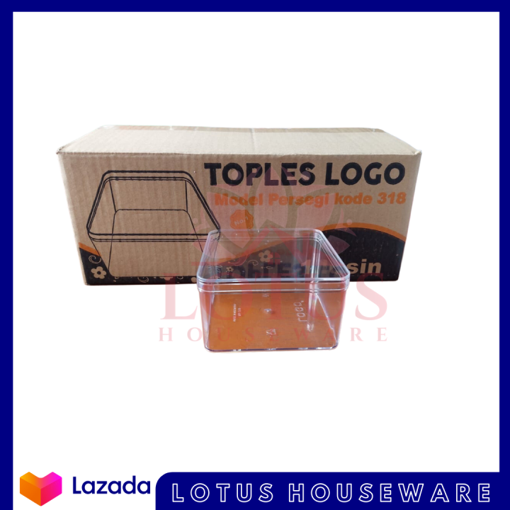 LOGO toples plastik segiempat (300 gram) kode 318 Lazada Indonesia