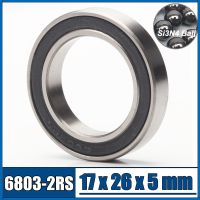 6803 Hybrid Ceramic Bearing 17x26x5 mm ABEC-1 ( 1 PC ) Bicycle Bottom Brackets Spares 6803RS Si3N4 Ball Bearings