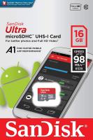 เมมโมรี่การ์ด Sandisk Ultra MicroSDHC UHS-I 16GB ความเร็วสูงสุด 98 MB/S A1 653X No Adapter C10 (รับประกัน 10 ปี)