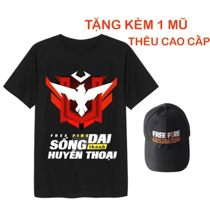 Áo Free Fire Logo Rank Huyền Thoại [ TẶNG 1 Nón Đen Thêu Cao Cấp ...