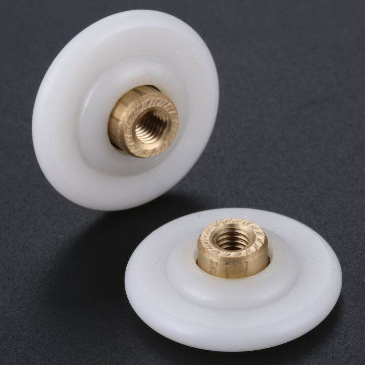 2 Pcs Shower Bath Door Rollers Runners Wheels Pulleys 28Mm Dia Bathroom