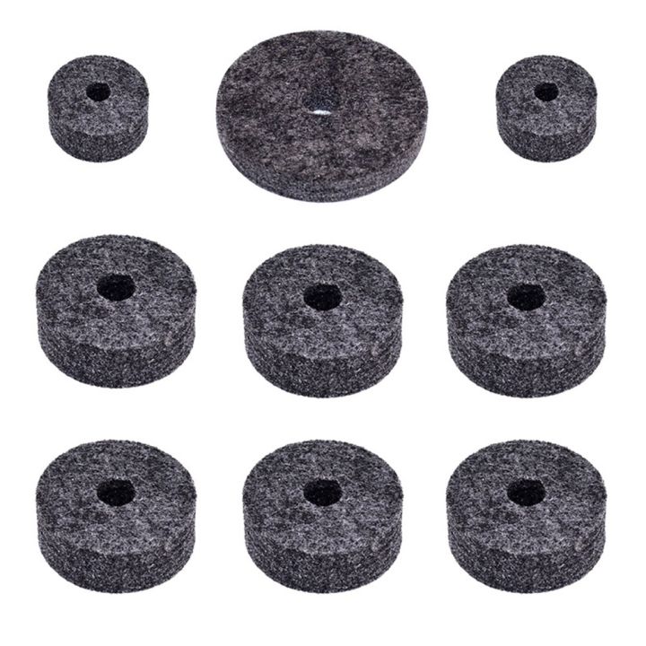 18pcs-replacement-drums-felt-set-drum-stand-felt-cymbal-sleeve-percussion-parts-for-most-drums-jaw-drums-black