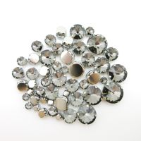 Black diamond crystal glass strass mix Rivoli round shape 7 sizes silver claw flatback sew on rhinestones beads garments diy