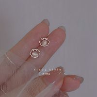 S925 Silver Opal Stone Ruyi Safety Long Life Lock Earrings Female 2022 New Fashion Antique Versatile Earrings UOHF