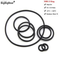 ✴✆ 50pcs NBR O Ring Seal Gasket Thickness OD 3 80mm CS 1 2 3 4mm Oil Resistance Washer Round Shape Nitrile Butadiene Rubber Spacer