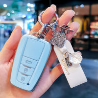 Tpu รถ Key Case Fob สำหรับ Toyota Corolla Prius Camry CHR C-HR RAV4 Altis Land Cruiser Prado Toyota Keychian อุปกรณ์เสริม