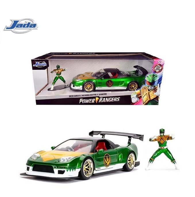 โมเดลรถของเล่น-jada-toys-no-31909-พาวเวอร์เรนเจอร์-อัตราส่วน-1-24-พร้อมฟิกเกอร์-green-ranger-figure-รถเหล็ก-สวยสมจริงน่าเก็บ-สะสม