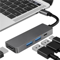 USB C Hub 4 Ports Type C to HDMI-compatible USB 3.0 Splitter Adapter for MacBook Pro iPad Pro Samsung Galaxy Note 10 S10 USB Hub