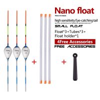 ✣™ 3pcs Nano Fishing Float 3 Buoy Tube 1 Float Holder Shallow Water Fishing Float Sensitive Ice Fishing Float Multi Color Available