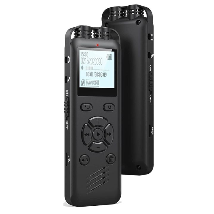 32gb-digital-voice-recorder-audio-recorder-black-digital-voice-recorder-for-lectures-meetings-timing-recording-voice-activated-recorder-device-with-playback