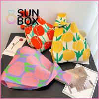 SUN BOX มินิมินิ ผู้หญิงผู้หญิงผู้หญิง การออกแบบเฉพาะ กระเป๋าสะพายไหล่แบบสั้น กระเป๋าโท้ท กระเป๋าถือแบบถัก กระเป๋าข้อมือปม งานทำมือ