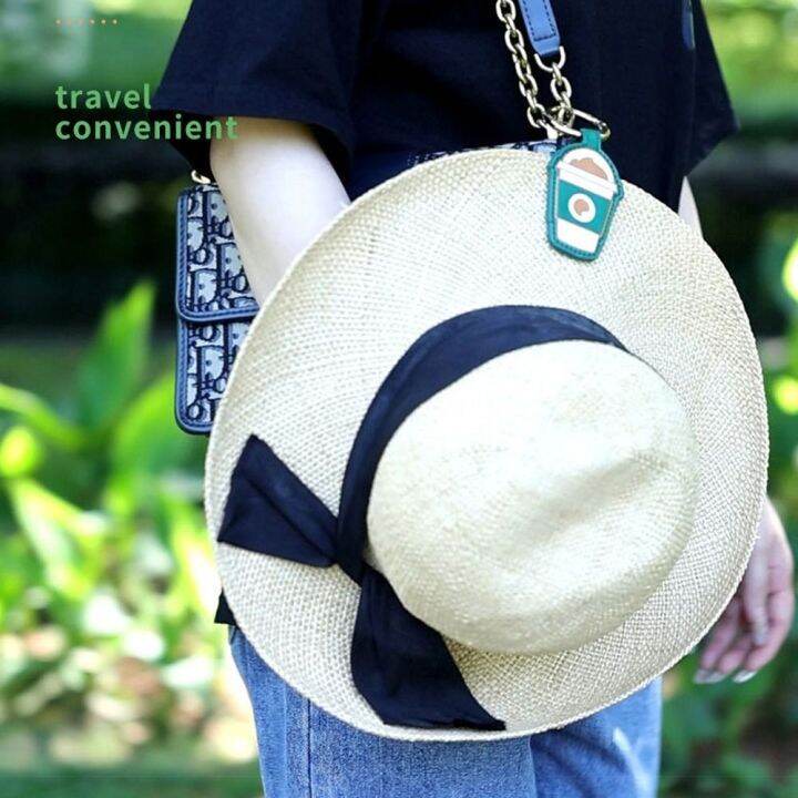 คลิปหนีบหมวกแม่เหล็กแบบแฮนด์ฟรี-pu-หนัง-sun-hat-คลิปเก็บกระเป๋าแบบพกพาที่ใส่หมวกสำหรับการเดินทางกลางแจ้ง